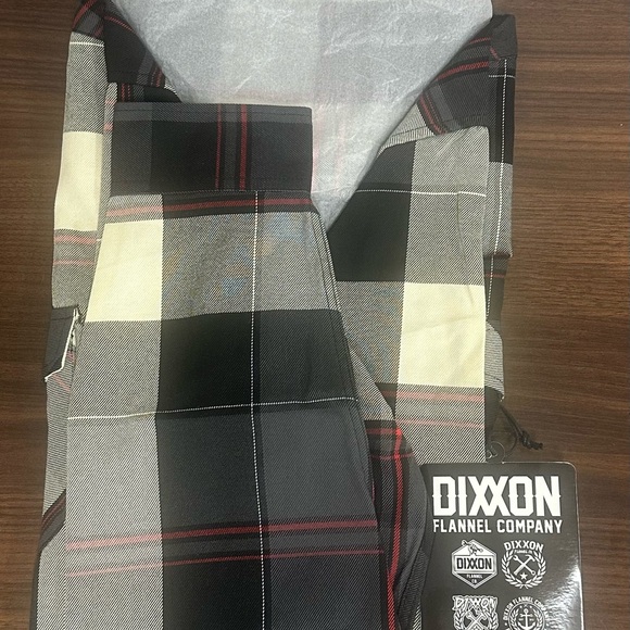 DIXXON Cro-Mags Mens Flannel Shirt Large Black Gray Red NWT Limited Edition - Picture 9 of 10